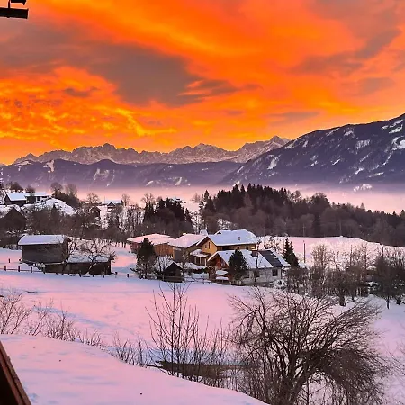 Nyaraló Haus Romsicht Karinthie Kerschdorf (Noetsch im Gailtal)